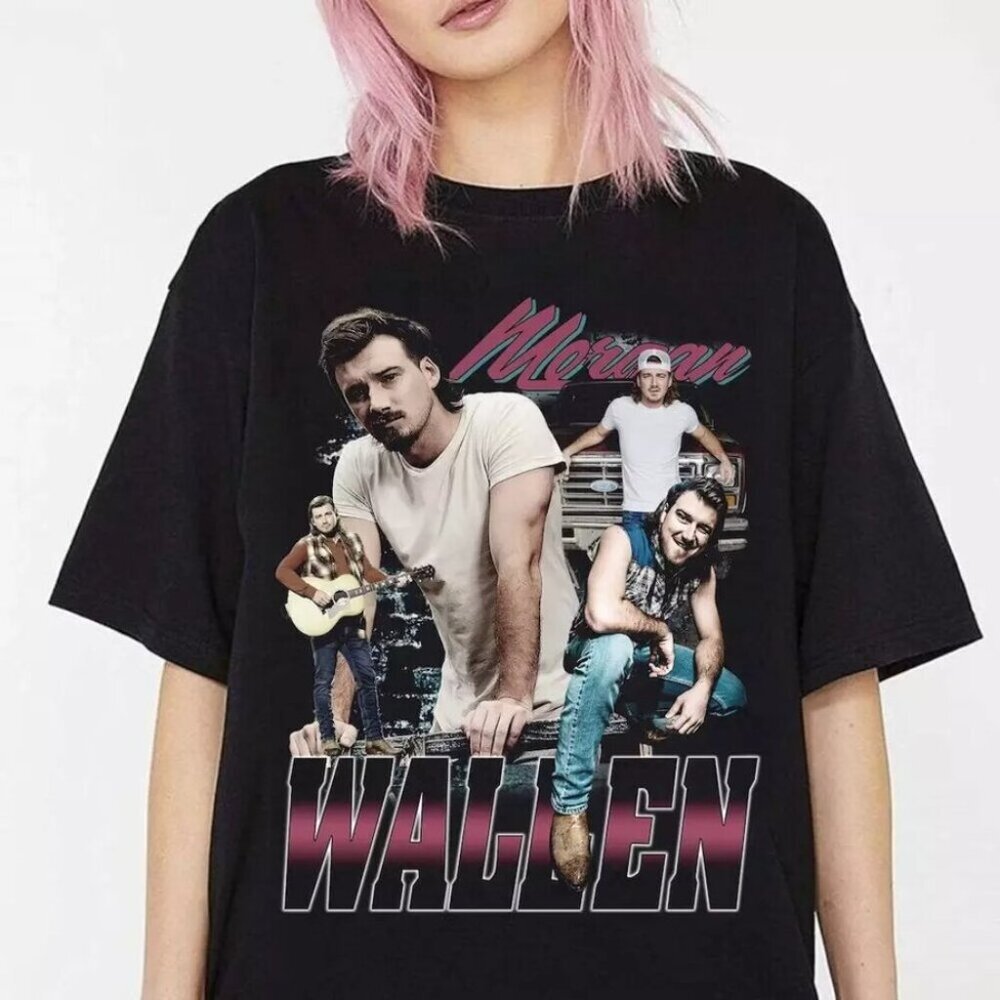 Morgan Wallen Western Country Fan Graphic Unisex Vintage T-Shirt  166